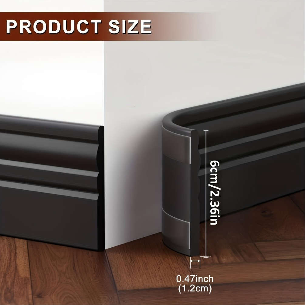 Skirting Board 1 Satz Size Schwarz
