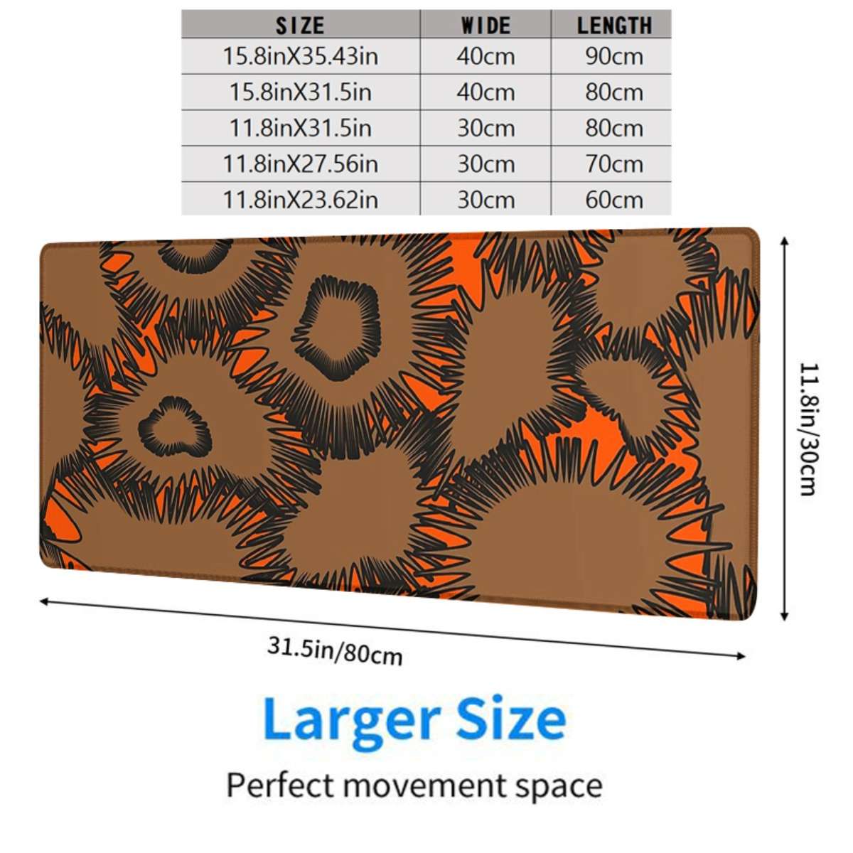 Mouse Pad Size 11.8X27.56In Quantity 1Pc