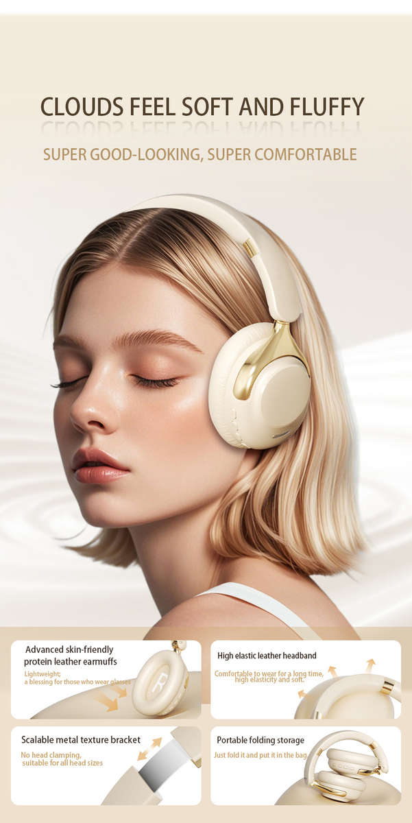 Headset Black With 2 Pcs Earmuffs