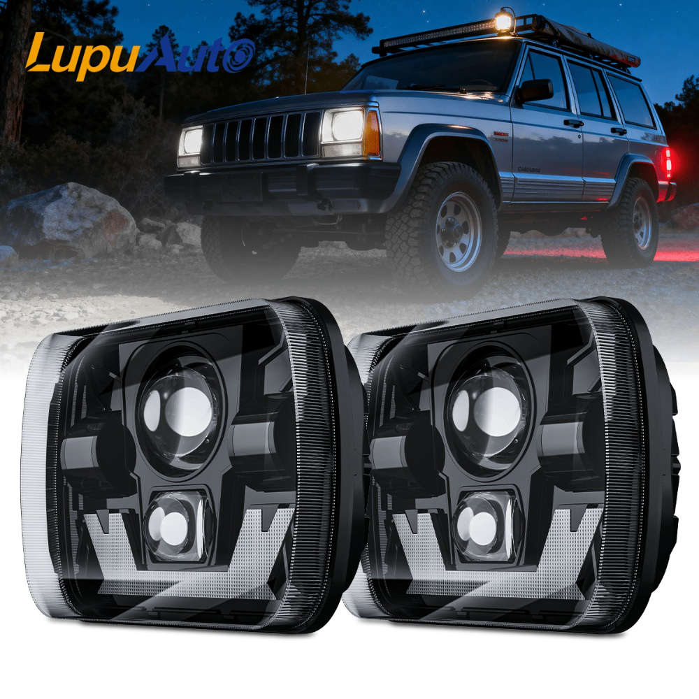 Car Lights Color 12.7X17.78 Cm Headlight 4 Beads Flame Size 2Pcs