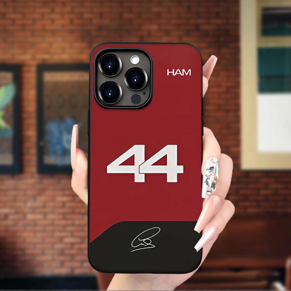 1Pc Black For iPhone 16 Digital Pattern 44 Phone Case