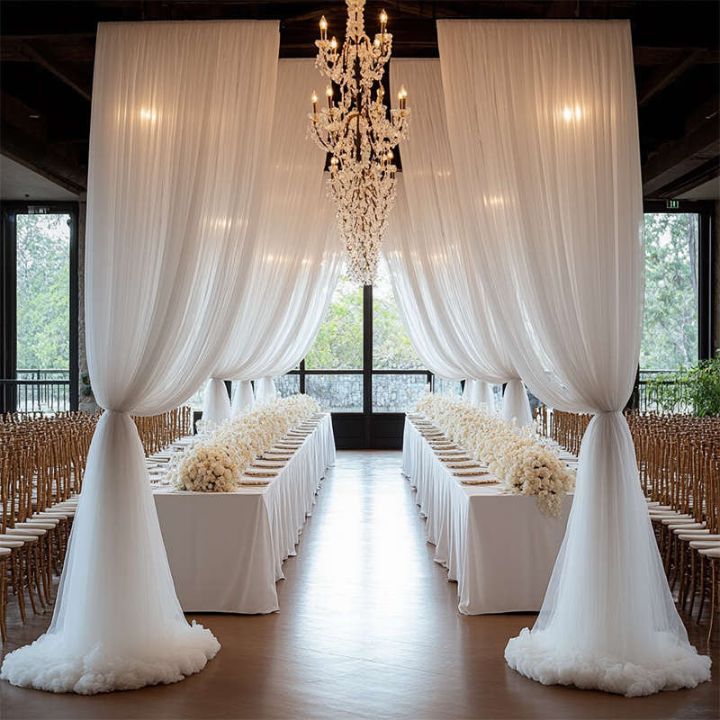 Wedding Supplies Color White Mesh Size 75*9000Cm 29.5*3543In