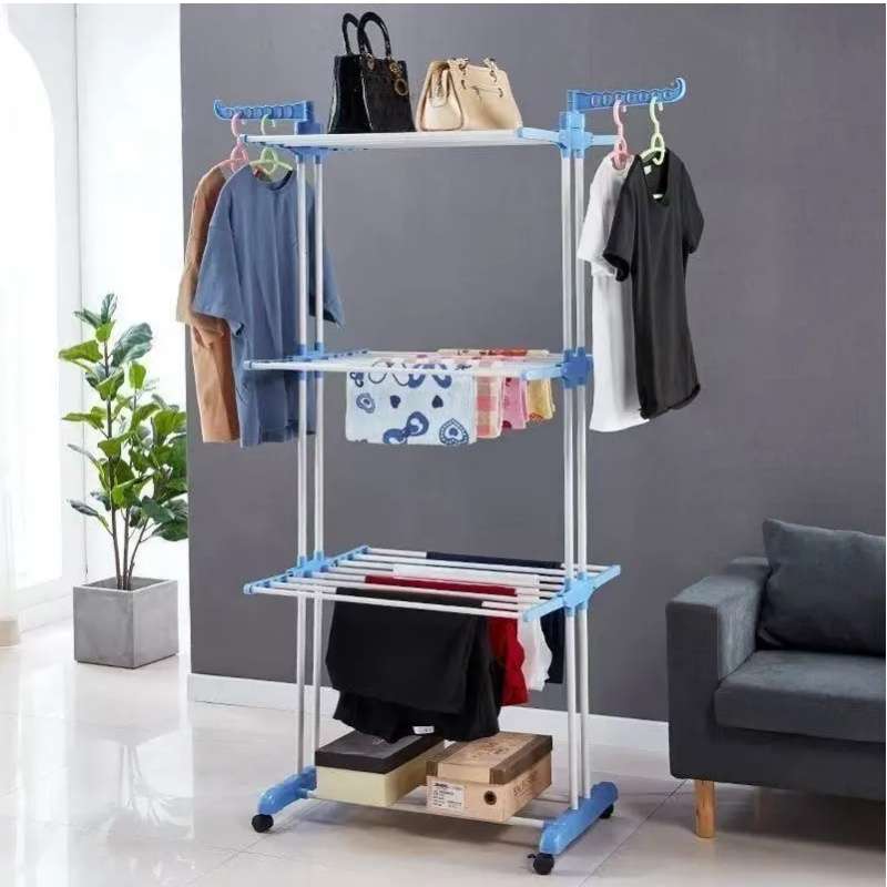 Clothes Rack Fourtier Gray Clothes Drying Rack1 Cleaning Cloth