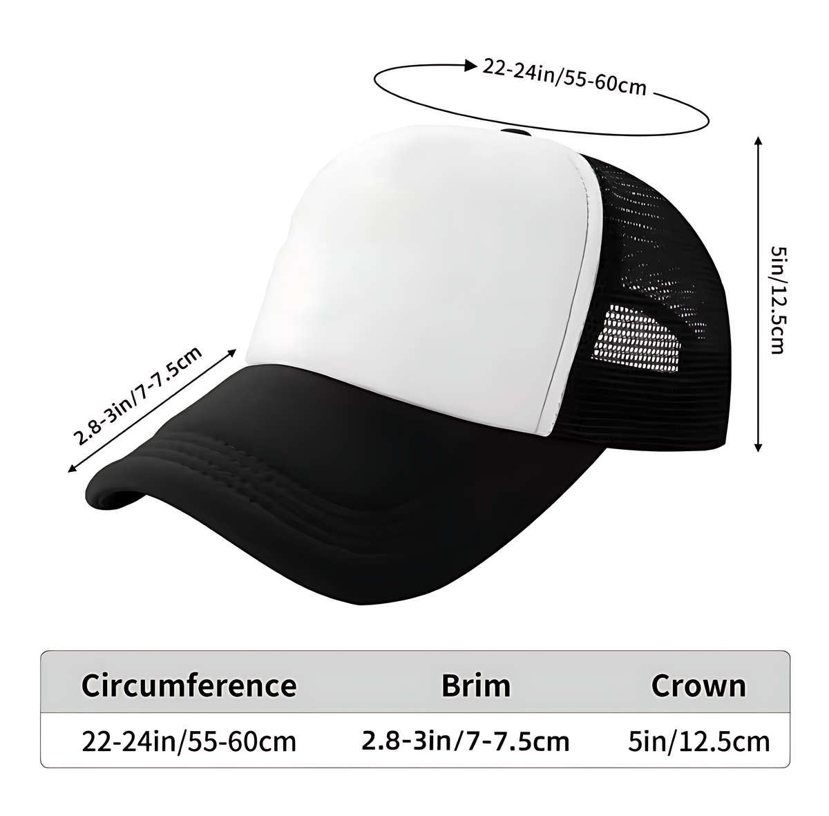 1pc Kiss Me Where I Pee Adjustable Breathable Baseball Cap Black with White Front Panel Polyes