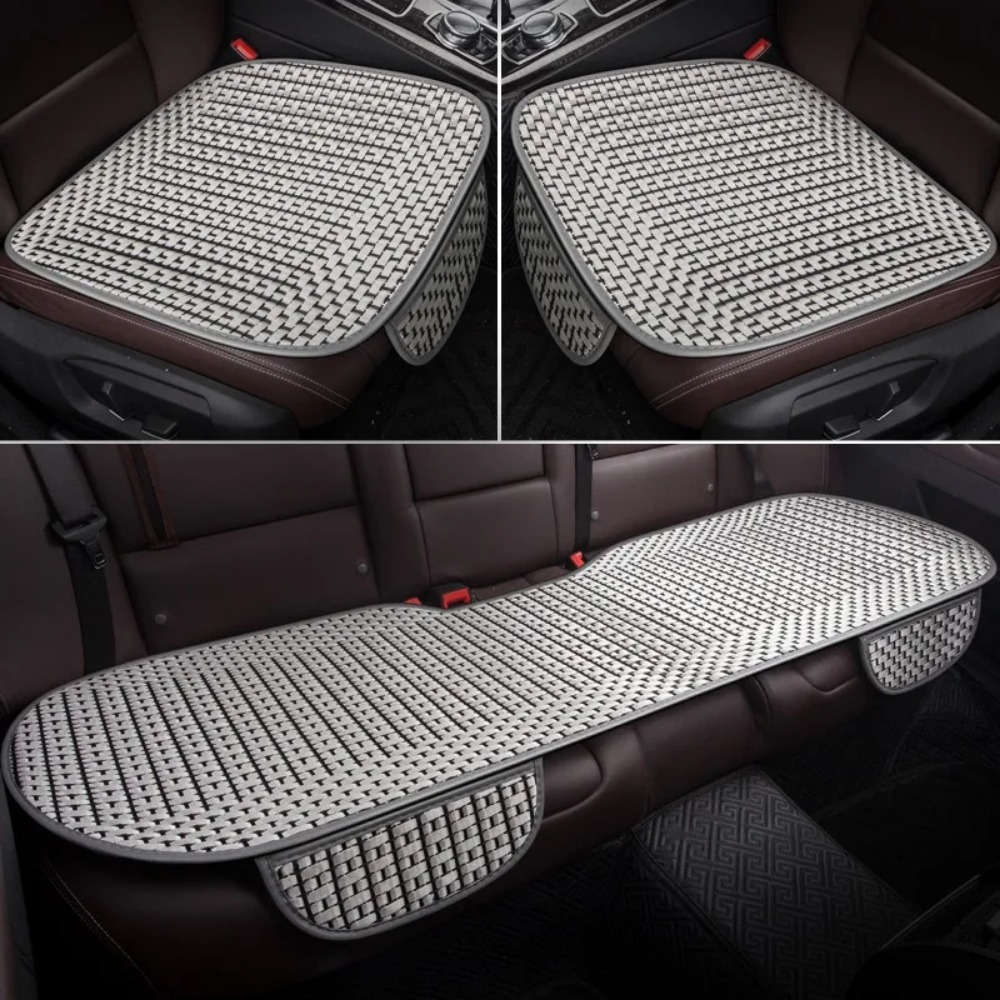 Car Seat Cushion Silver Square Pad 2Pcs