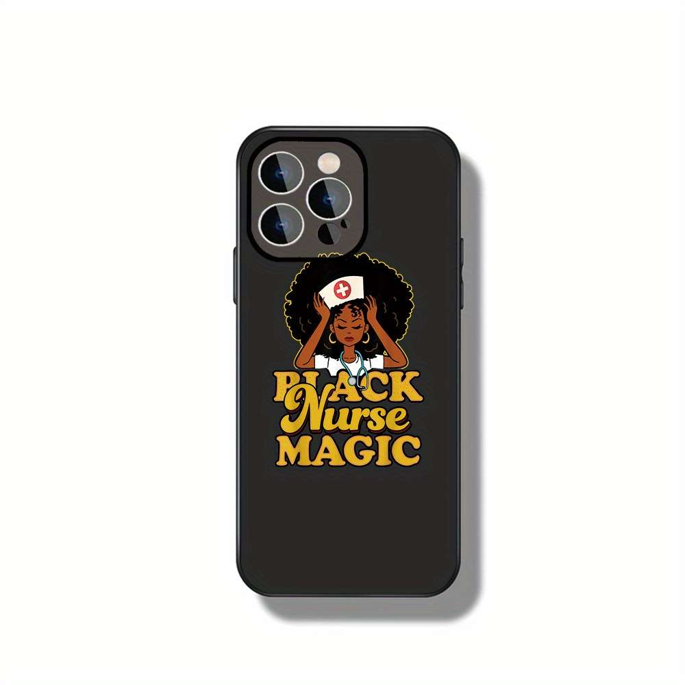 1Pc Black For iPhone 12 Nurse Magic African Phone Case