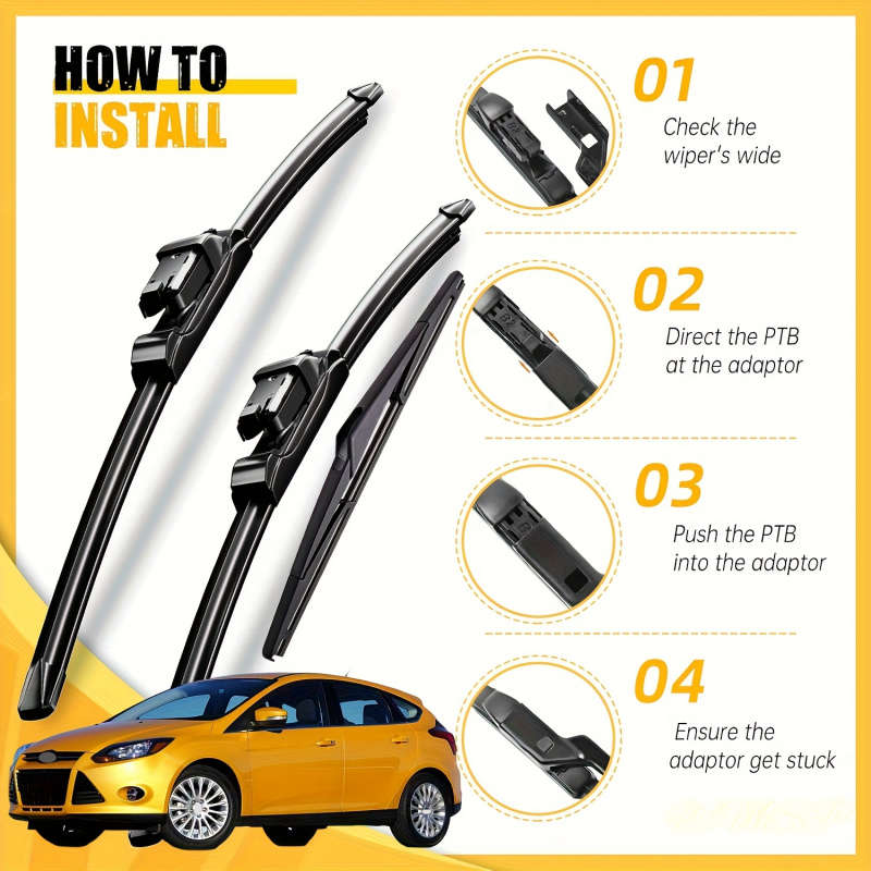 Windshield Wipers Model Ford Focus 3 Hatchback