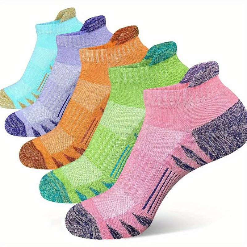5 Pairs Random Colors One Size High Elastic Socks