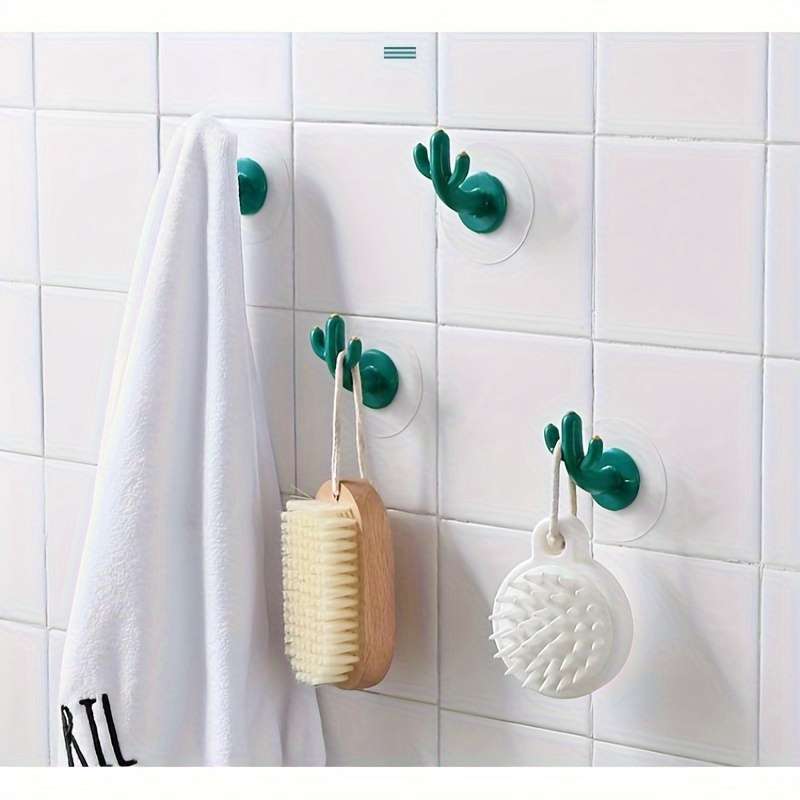 2 Pack Cactus Wall Hooks Casual Style Plastic Wall Mounted Quantity 2pcs