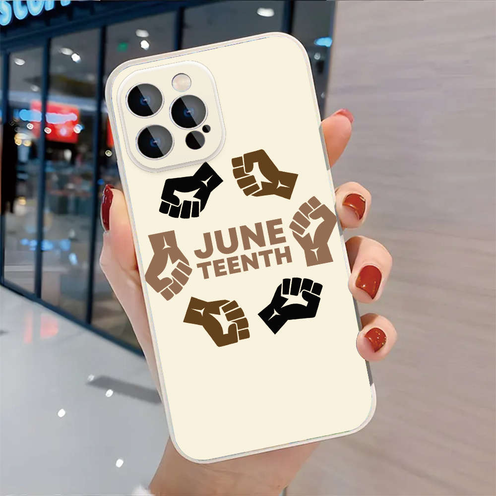 1Pc Black For iPhone 16 Plus African Juneteenth Phone Case