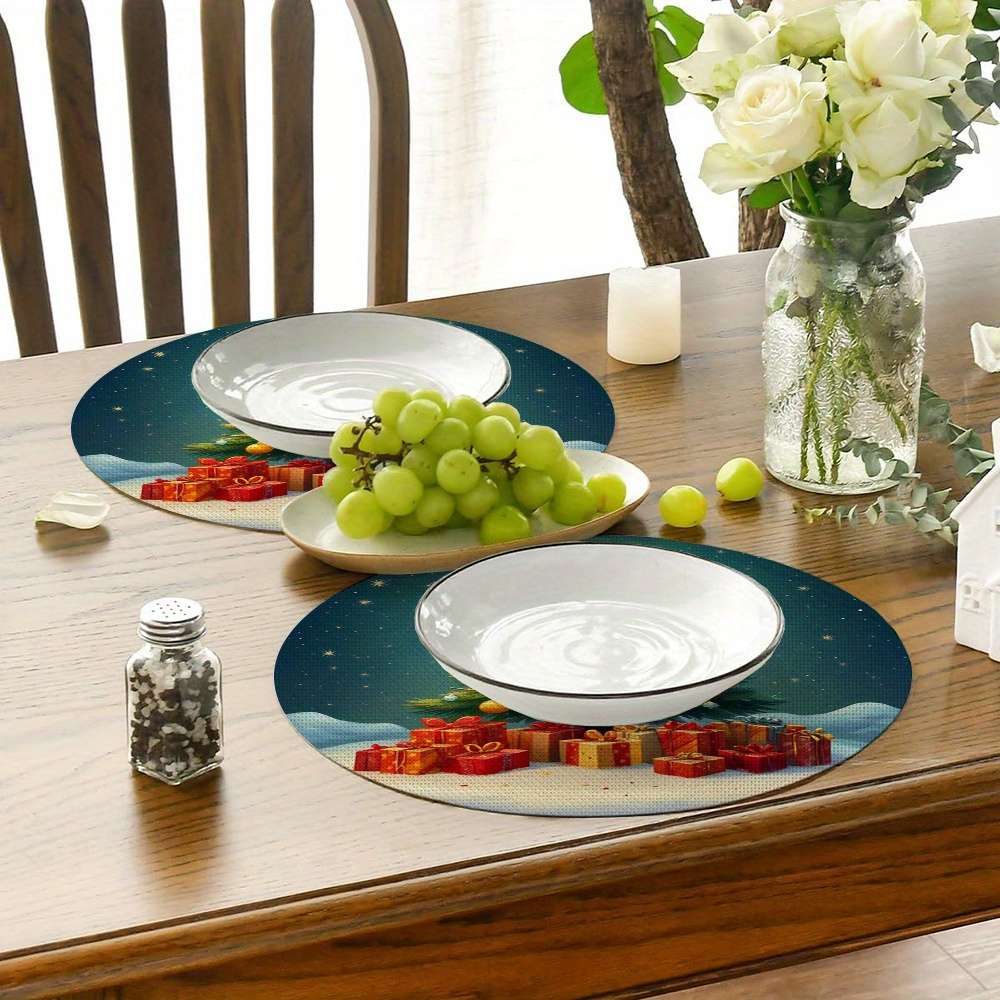Christmas Tablecloth Items Yx 6Pcs