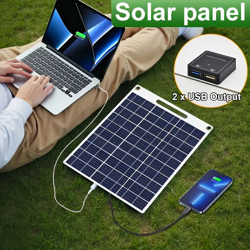 Premium Solar Portable Charger Usb Output Ideal Fast Charging Reliable Power