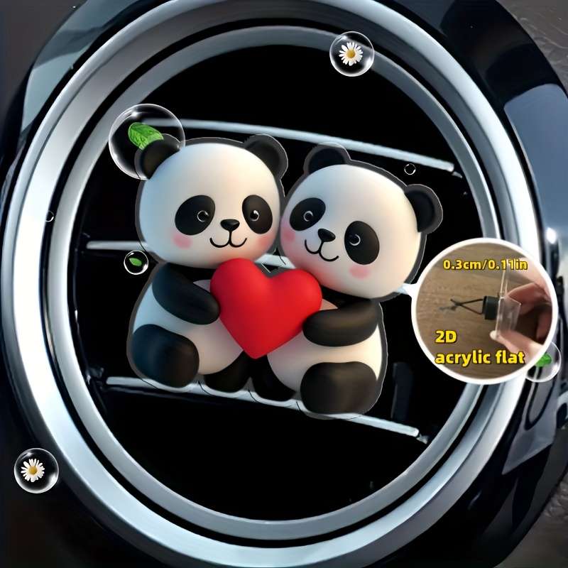 Car Interior Decor Style Couple Panda