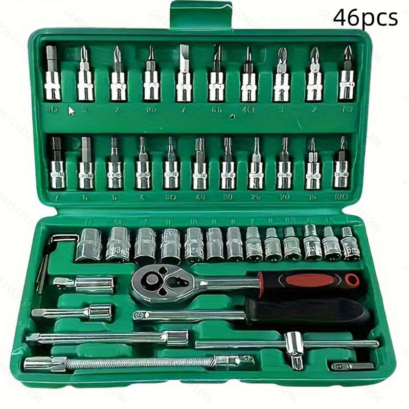 Screwdriver Bit Tool Set Color Red And 46 Piece Set Size 46Dkn469 126And Sadhfi