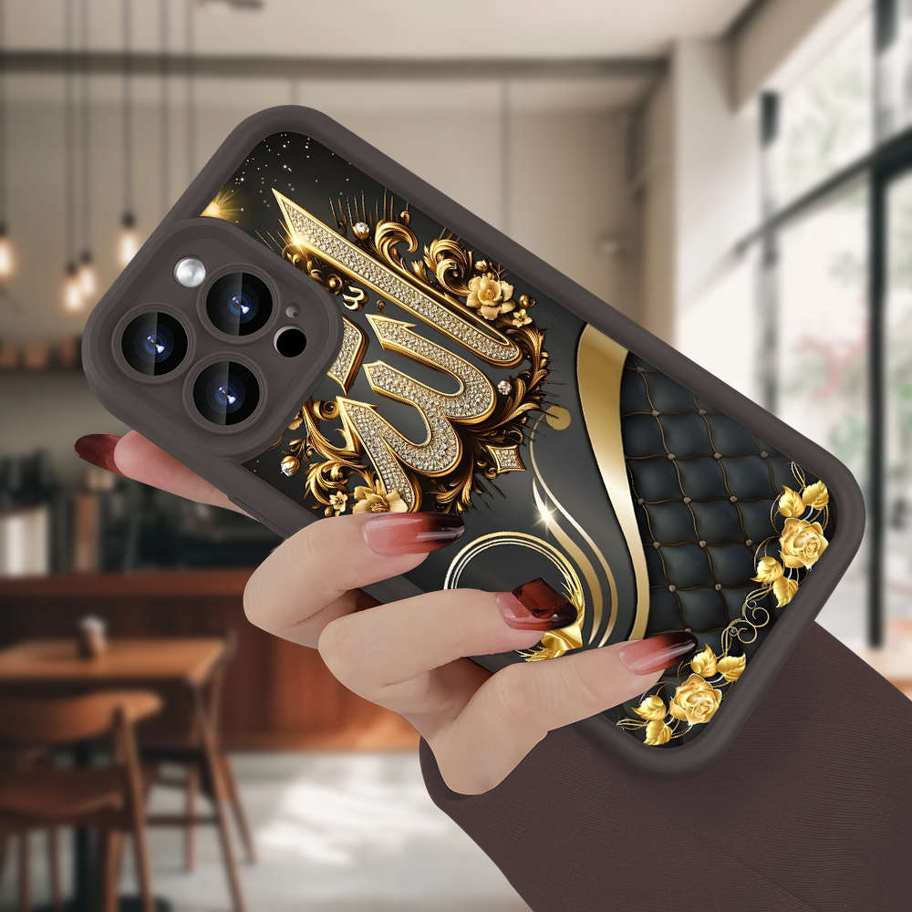 1Pc Dark Brown For iPhone 11 Pro Max Stylish Aesthetically Phone Case