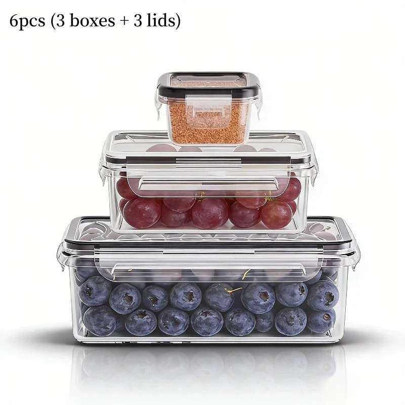 Sealed Jar Model 6Piece Set 3 Boxes  3 Lids