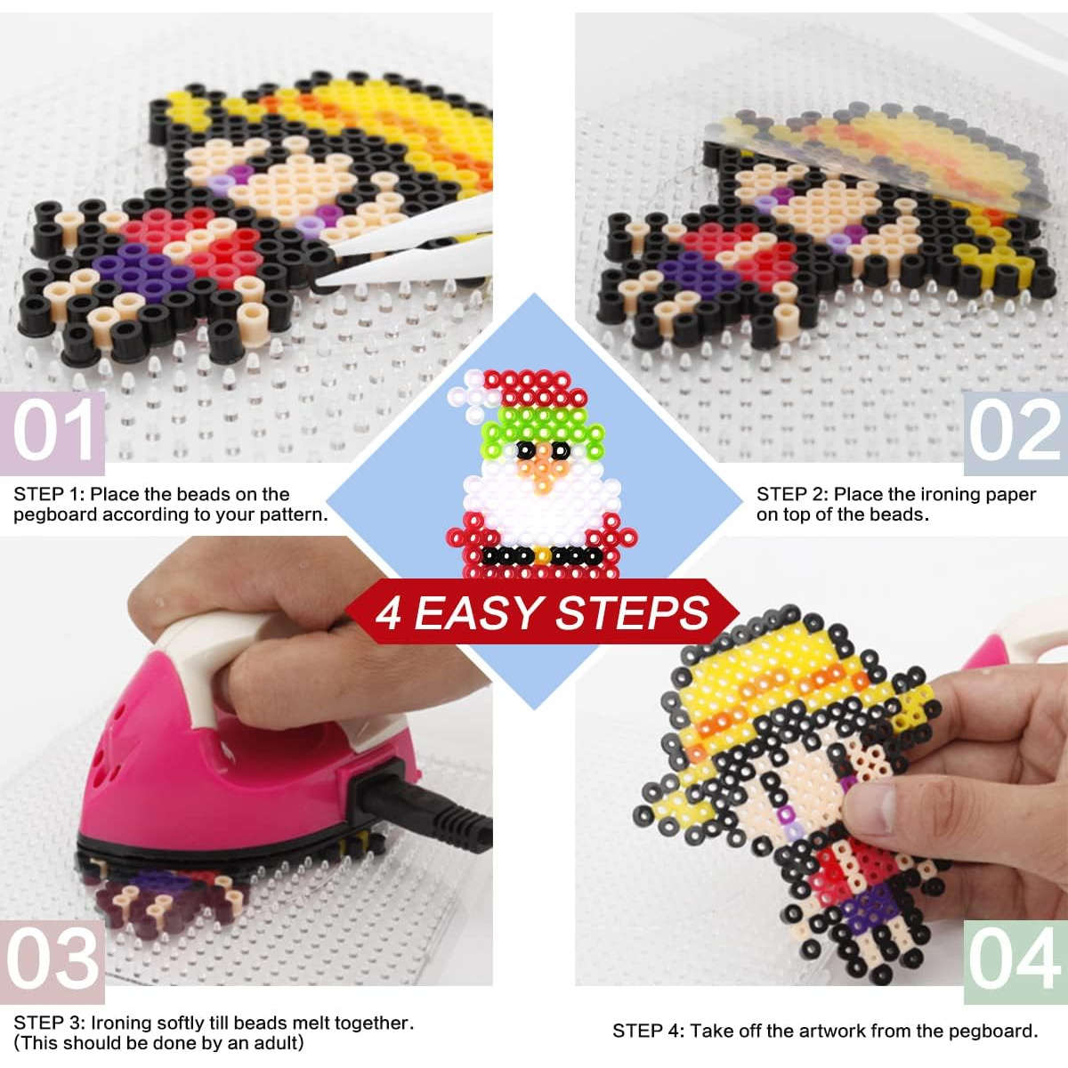 Perler Bead Set Colorful Rainbow Series