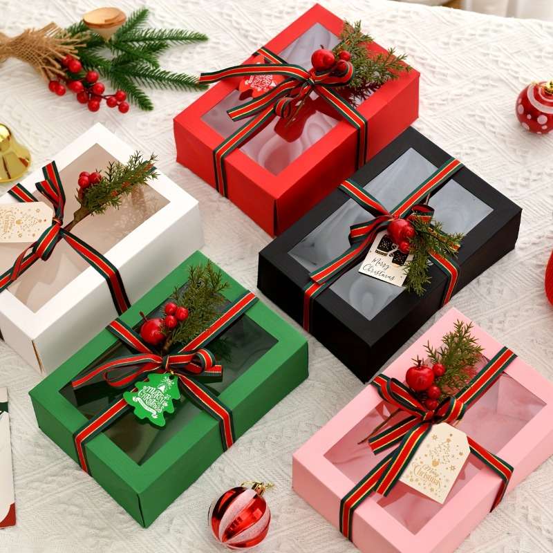 Christmas Gift Boxes Color Red Quantity 5Pcs