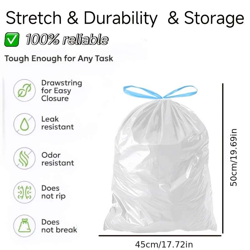 Trash Bagwhite Pink 5 Rolls130 Pcs