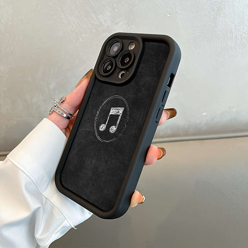 1Pc Mixed Color For iPhone 14 Pro Graffiti Musical Note Phone Case