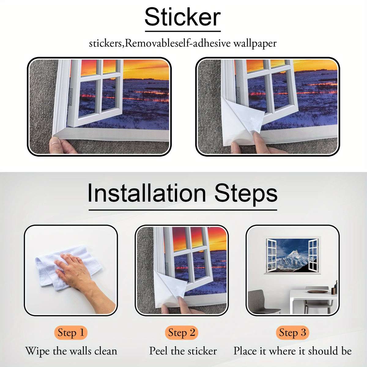 Wall Stickers Size 23.6X15.7Inch60X40Cm