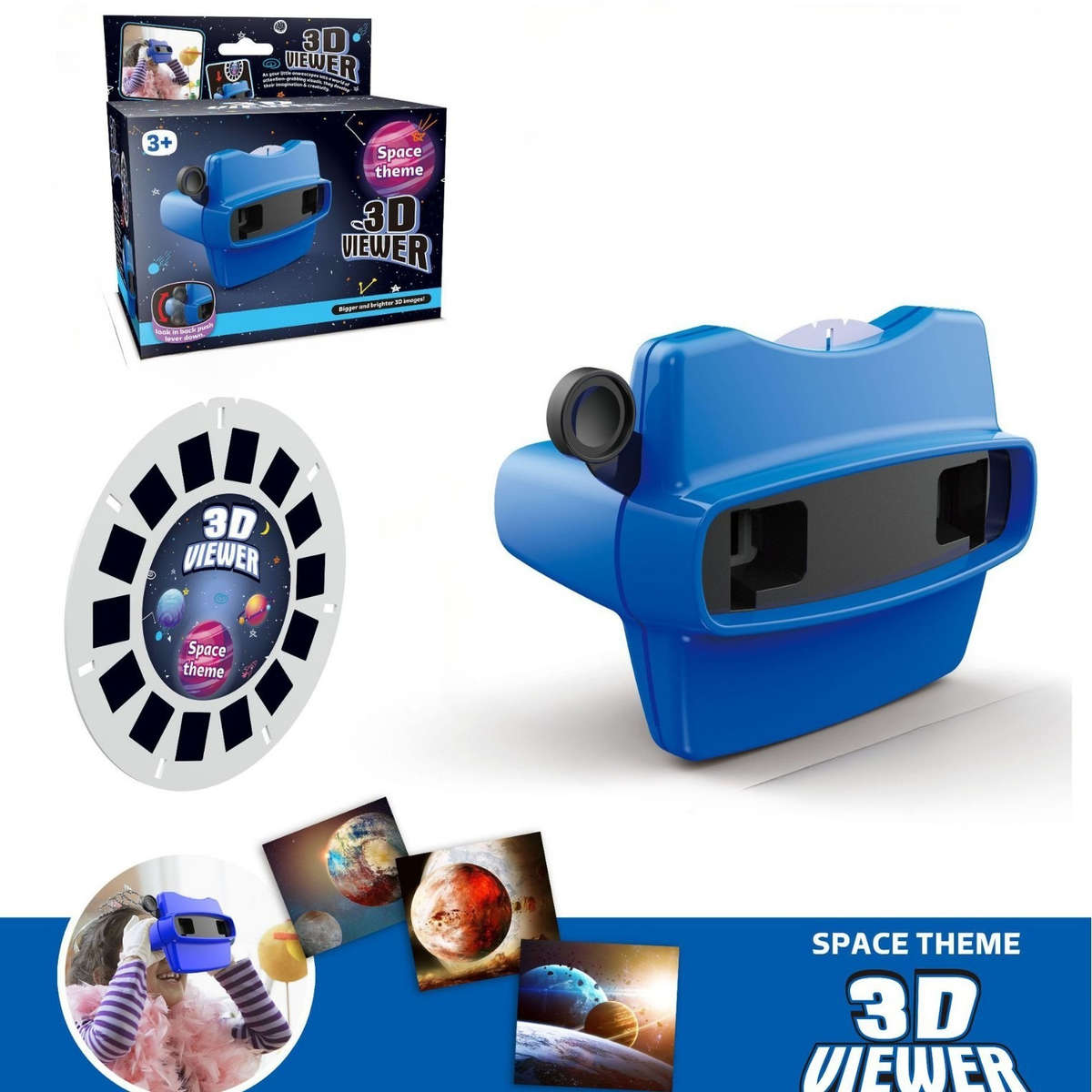 Childrens Toys Color Blue Space