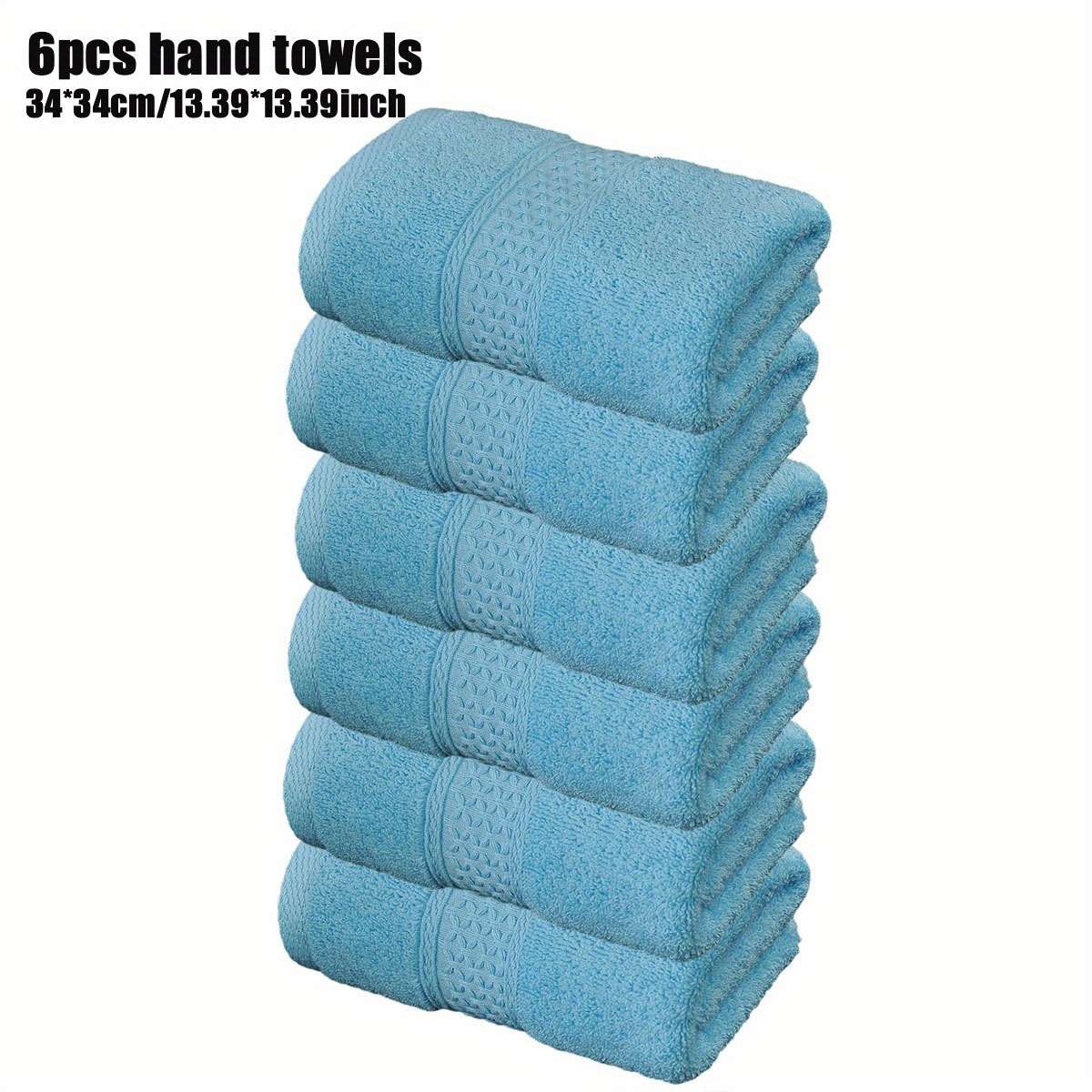 Towel Items 6Piece Sky Blue Square Scarf