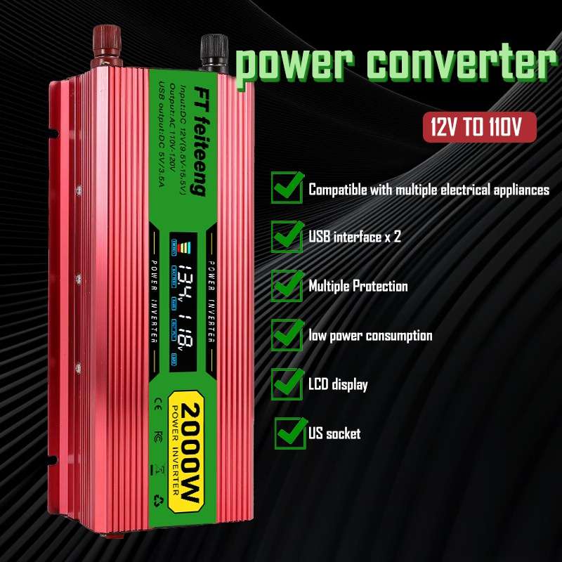 Inverter Model 2000W Itemsred Lcd 2Ac