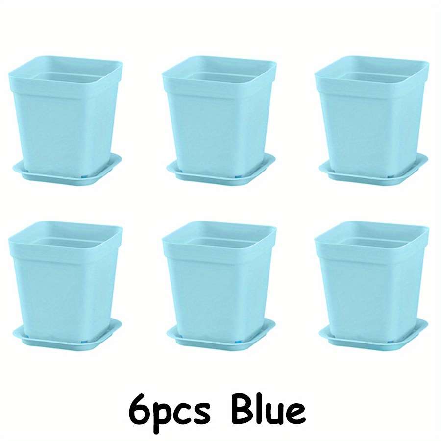 Flowerpot Items 6Pcs Blue