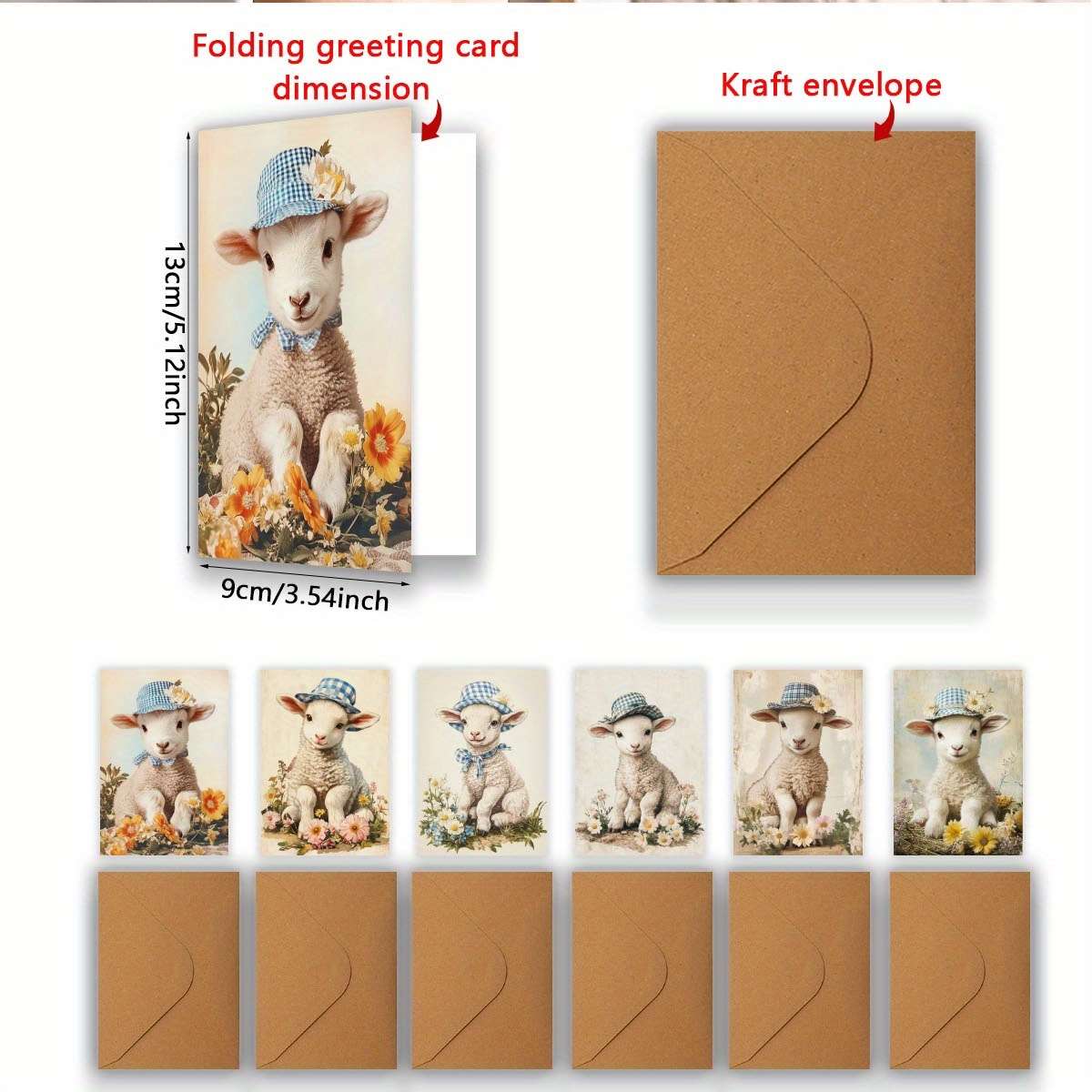 Greeting Cards Quantity 6Pcs