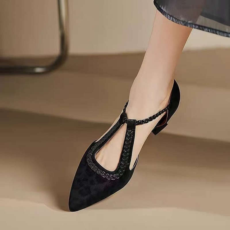 Women S High Heels Color Leopard Black Sizeuk 6.5