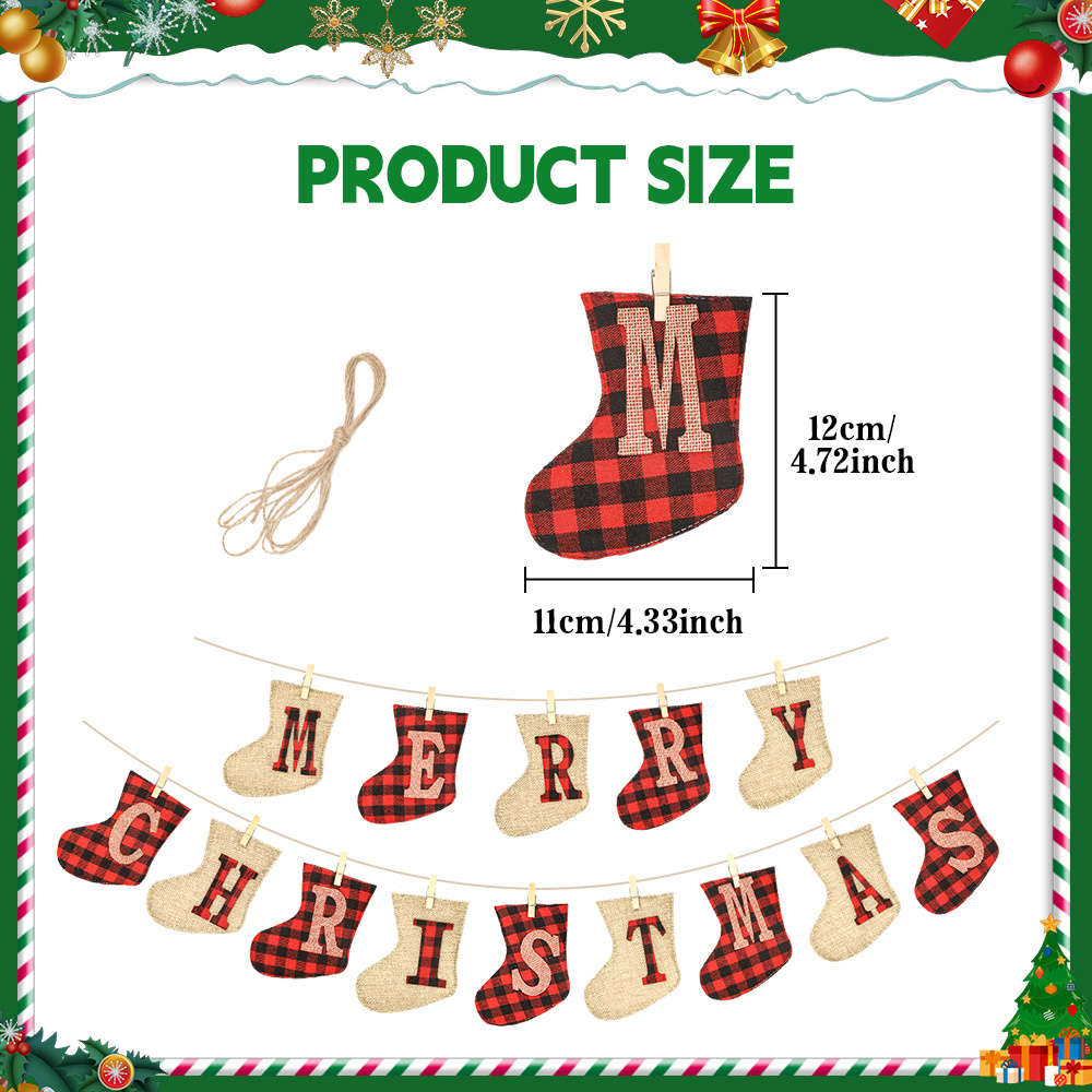 Christmas Decorations Style Merry Christams  Facing Left