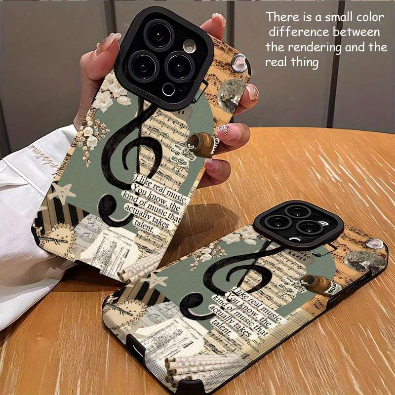 1Pc Mixed Color For iPhone 16 Plus Music Theme Phone Case
