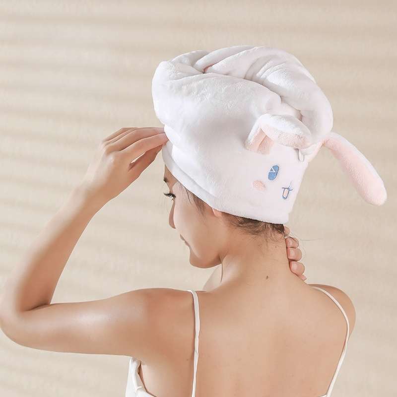 Hair Turban White Blue Weight Doublelayered And Thick.