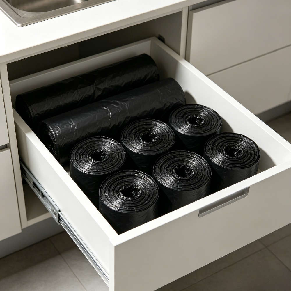 Trash Bag5 Rolls100 Pieces Black