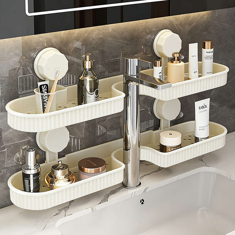 Bathroom Storage Rack Color Milky White 1 Pack