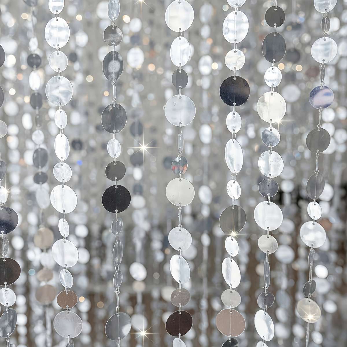 6Pcs Versatile Superior Luxury Silvery Sequin Five Piece For Special Occasions