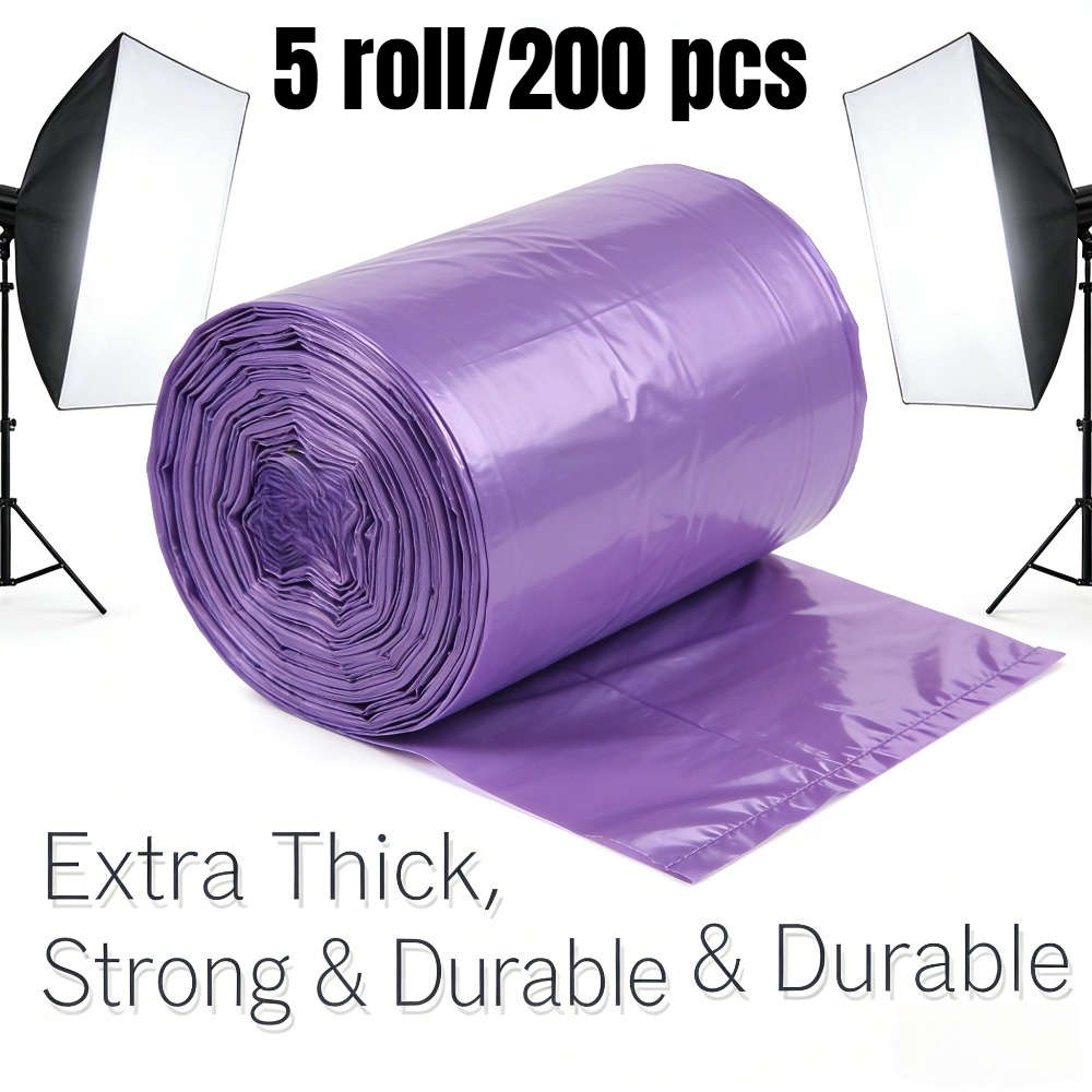 Trash Bagpurple5 Rolls200 Pieces