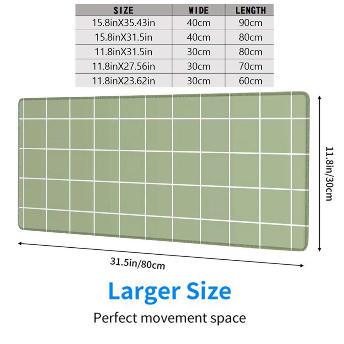 Mouse Pad Size 11.8X23.62In   Quantity 1Pc