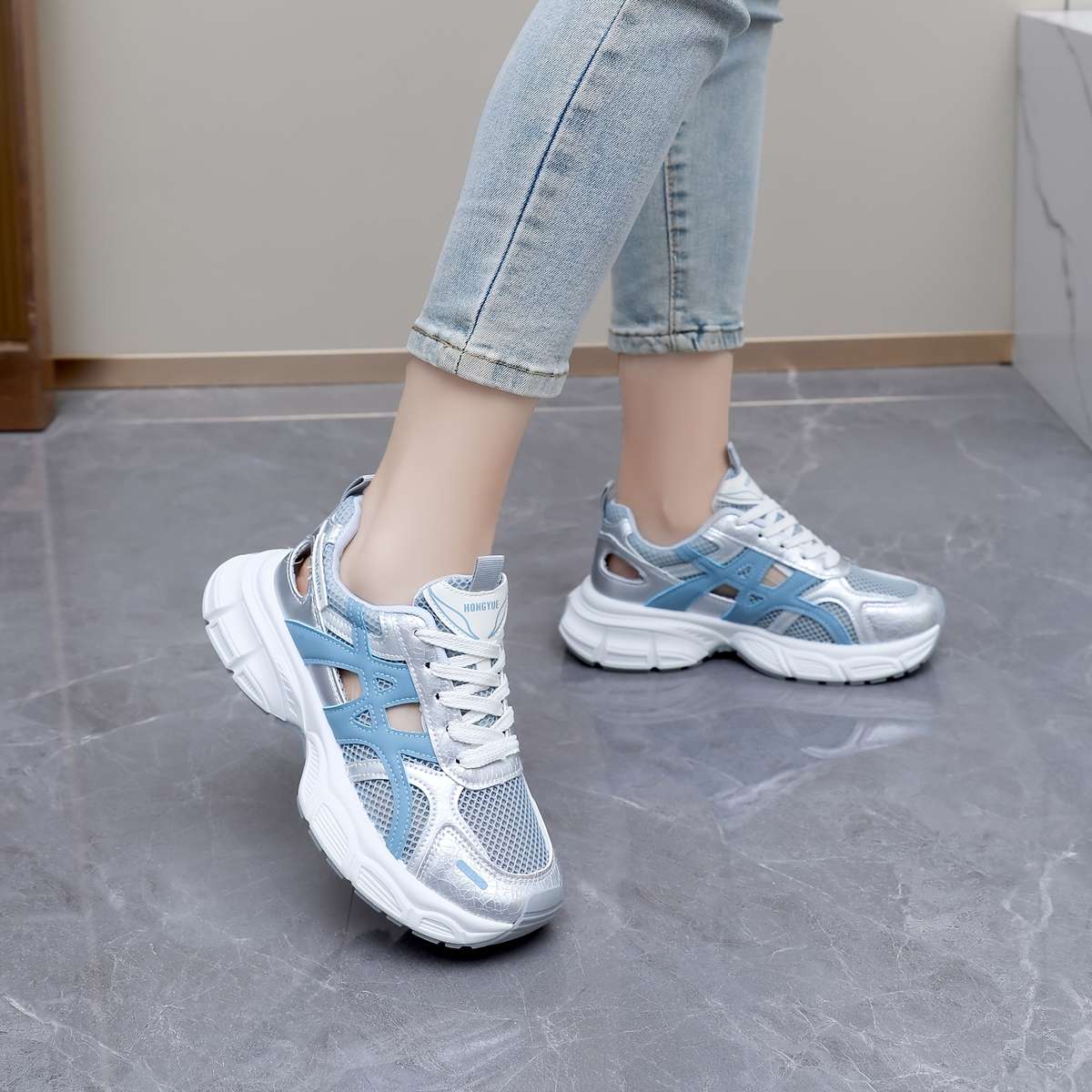 Women S Sneakers Color Blue Sizeuk 3