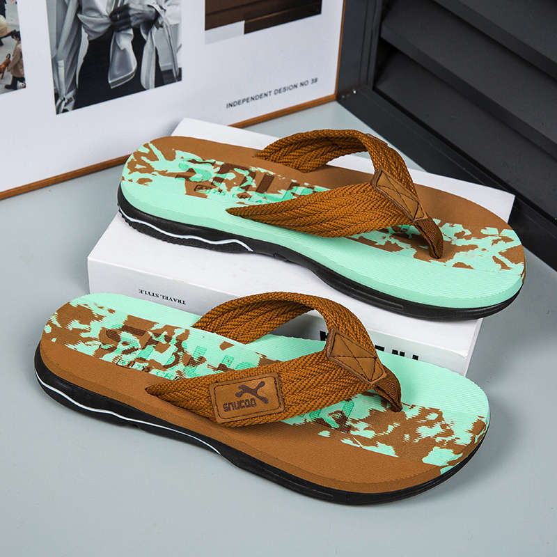 Men Slippers Summer Style Blue Size Uk 7.5
