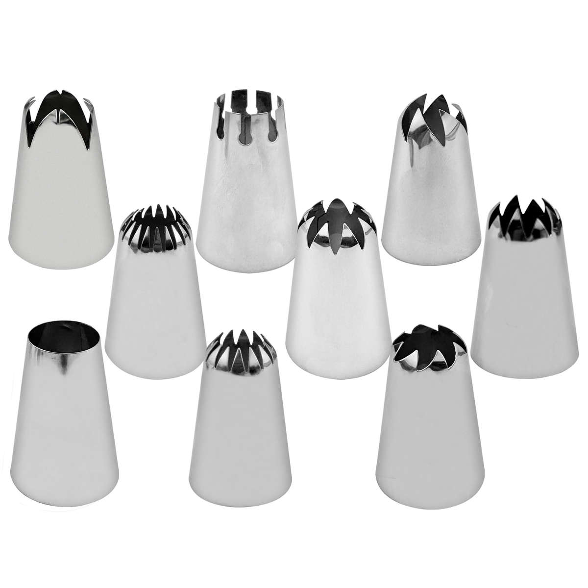 Piping Nozzle Color 9Pcs Large Decorating Nozzle