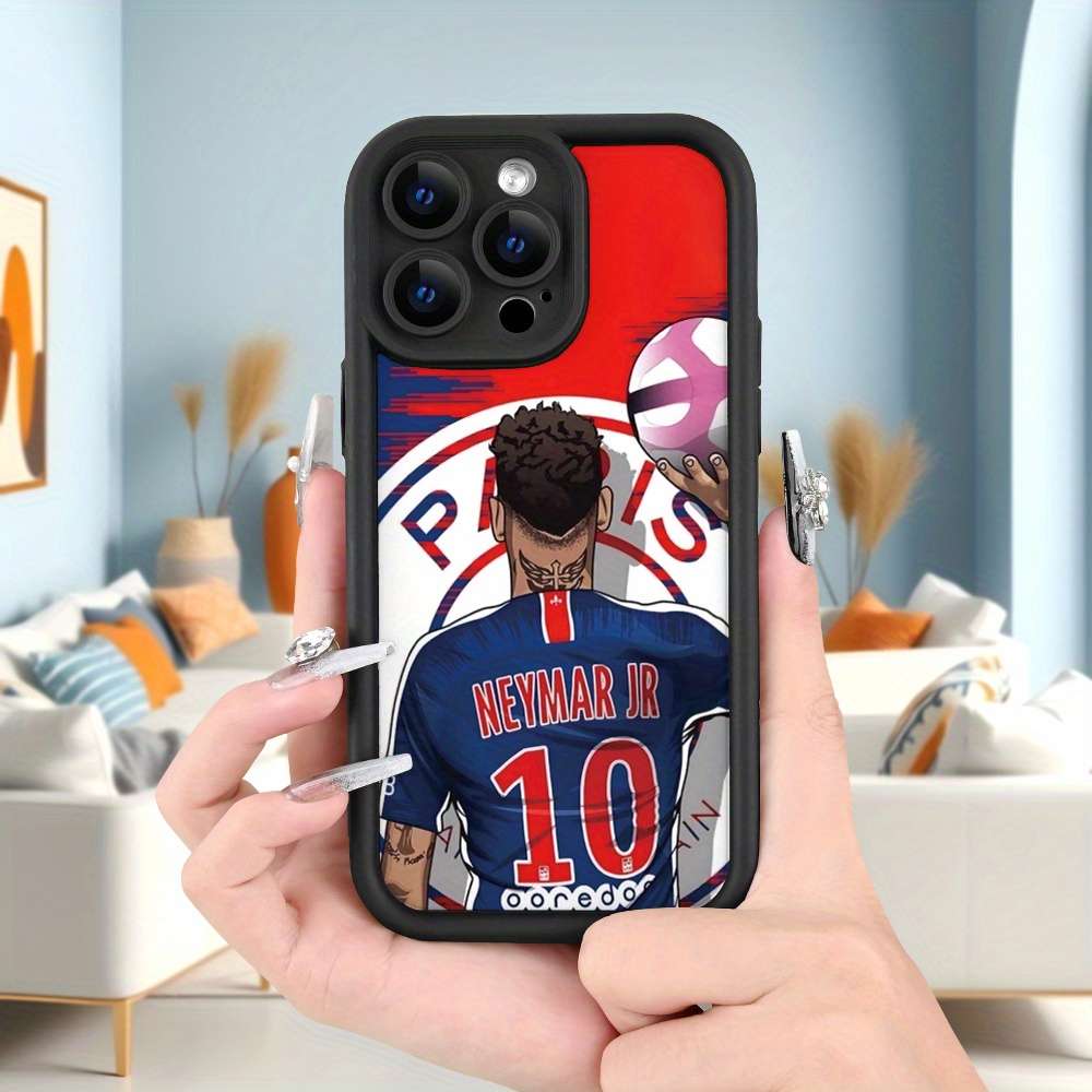 1Pc Black For iPhone 13 Street Soccer Paris Phone Case