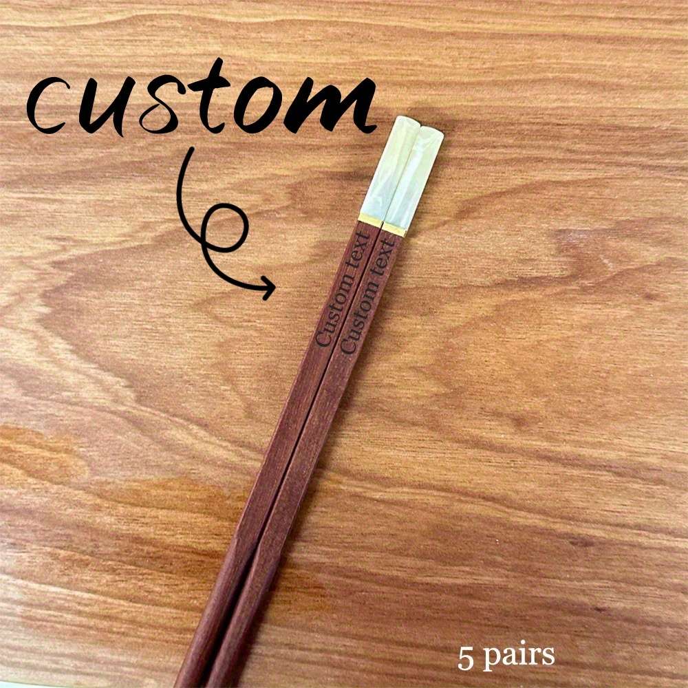 Chopsticks Color Red 5 Pairs Please Note The Engraving Content