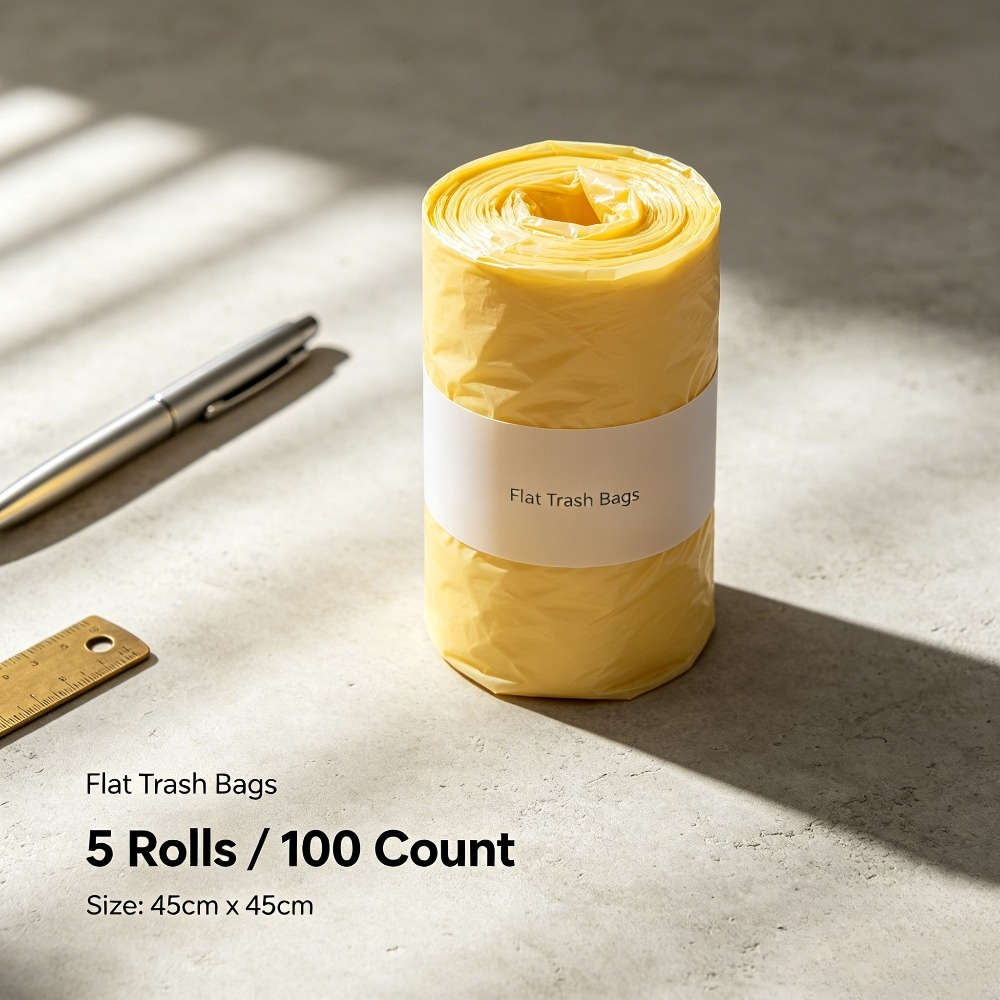 Trash Bag5 Rolls100 Pieces Yellow