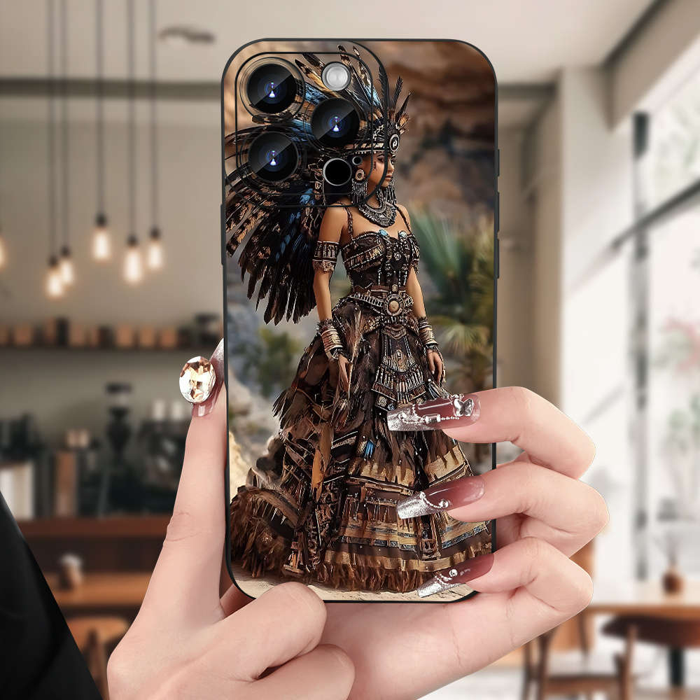 1Pc Black For iPhone 12 Pro African Premium Phone Case