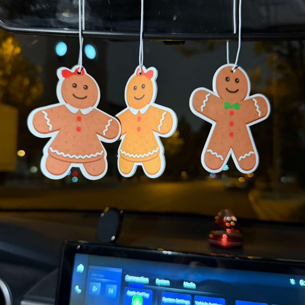 Car Interior Decor Items Gingerbread Men 3 Pack Set