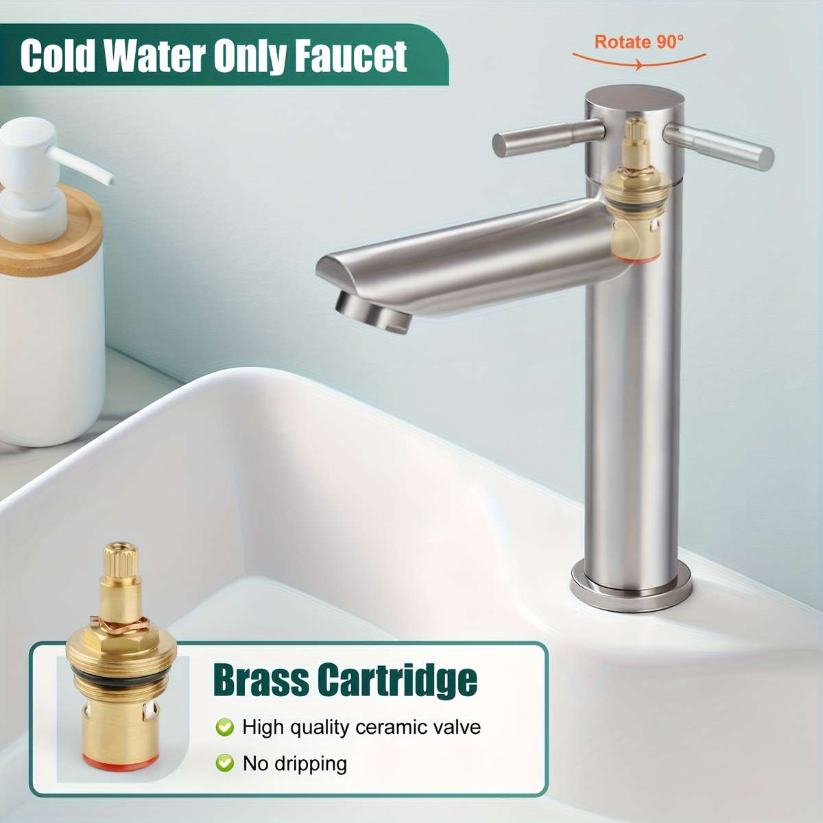 Faucet Chromium Quantity 2Pcs