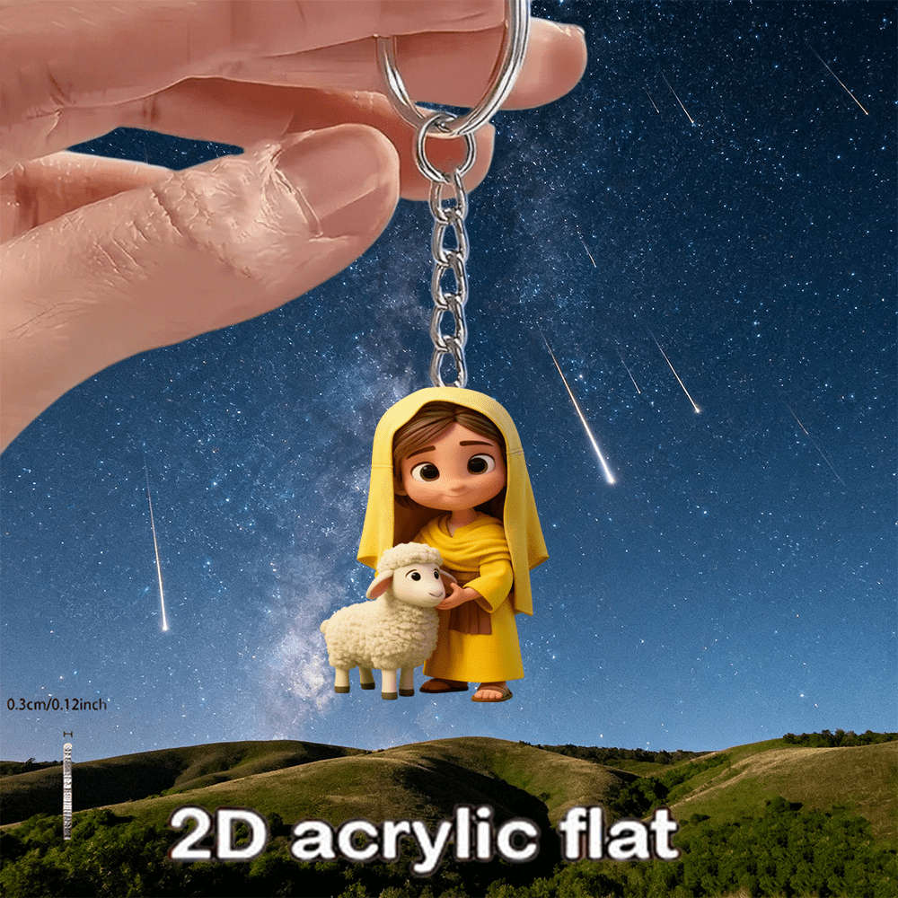 Sturdy Exquisite Polished Flat Flat Acrylic Keychain Suitable For Interior