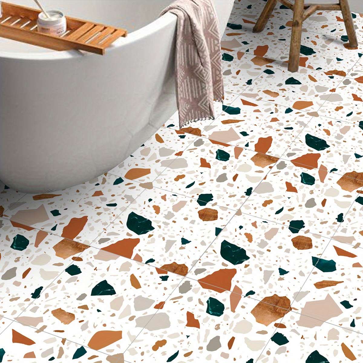 Floor Stickers Color Multicolor 1 Size 20Cmx20Cm